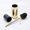 Stainless Steel 304 Gold Round Freestanding Toilet Bowl Brush and Holder for Bathroom