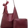 71pGVhLKAVL._AC_UY900_ Montana West Hobo Bag Purses and Handbags for Women Top Handle Handbags with Pockets Zipper A-burgundy Large