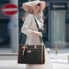 71pQTT4bSmL._AC_UY900_ Keyli 3 PCS Laptop Bag for Women Canvas Tote Bags Large Capacity Shoulder Handbag Lightweight Briefcase Purses