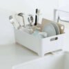 yamazaki-tower-white-plastic-dish-drainer-rack Tower Dish Drainer White